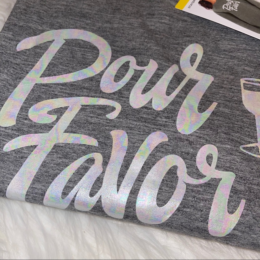 NWT Wildfox Pour Favor Wine Grey Sweatshirt Med Lg - Picture 2 of 13